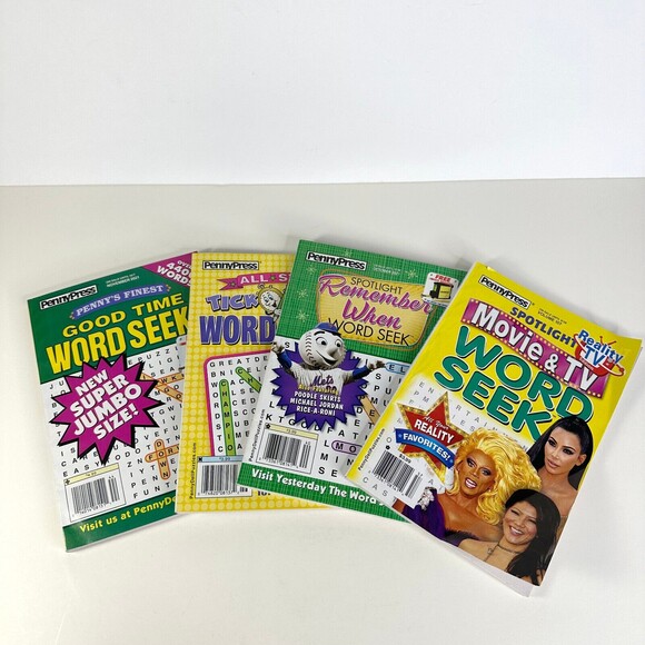Penny Press Word Seek Lot of 4 - Picture 1 of 10